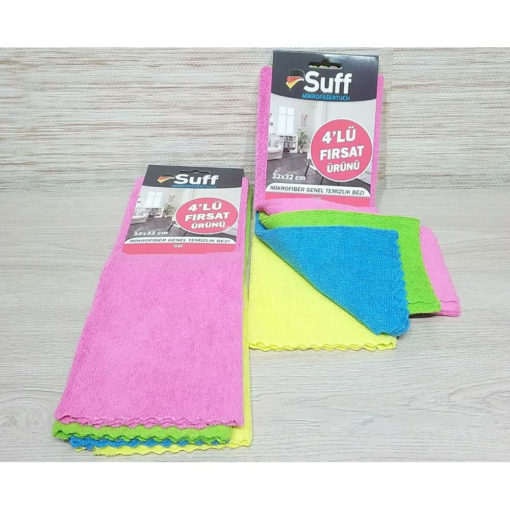 SUFF MİKROFİBER 4 LÜ BEZ DAR *120*