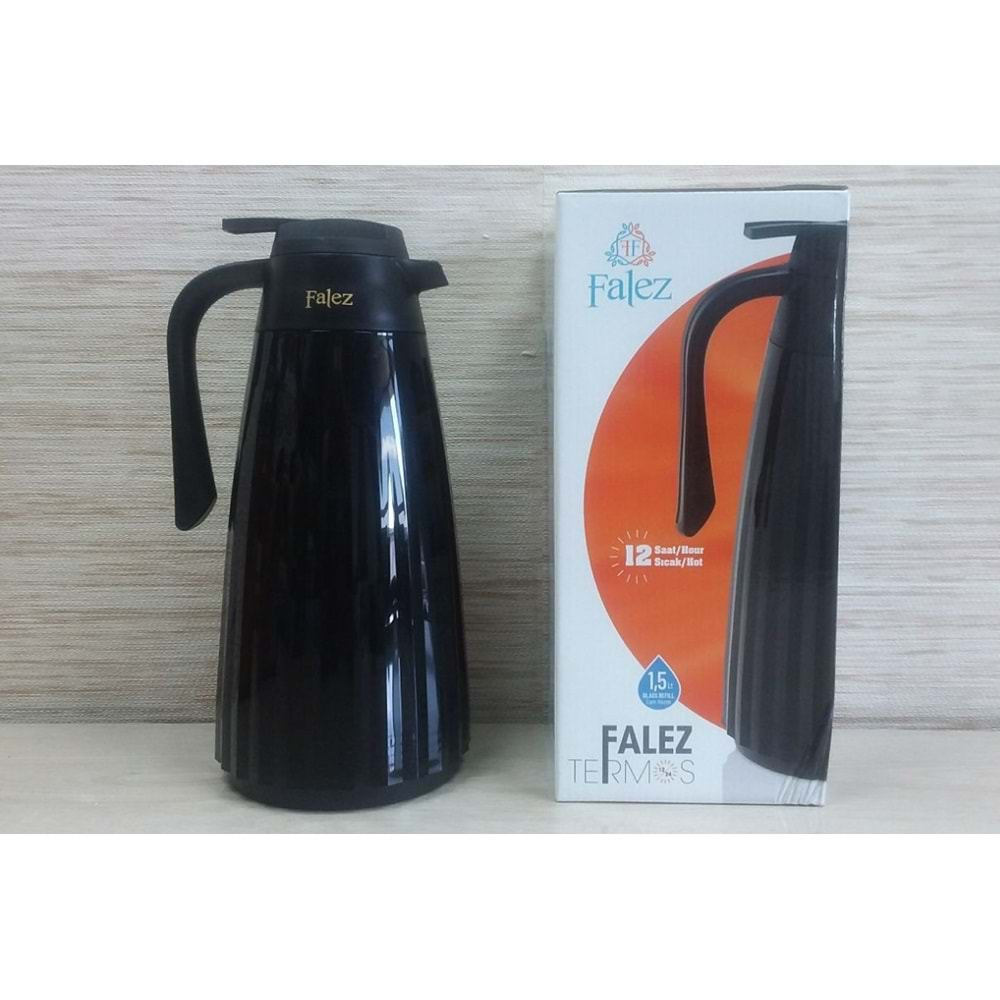 FALEZ TMS 1001 SİYAH ÇAY TERMOSU 1.5 LT *12*