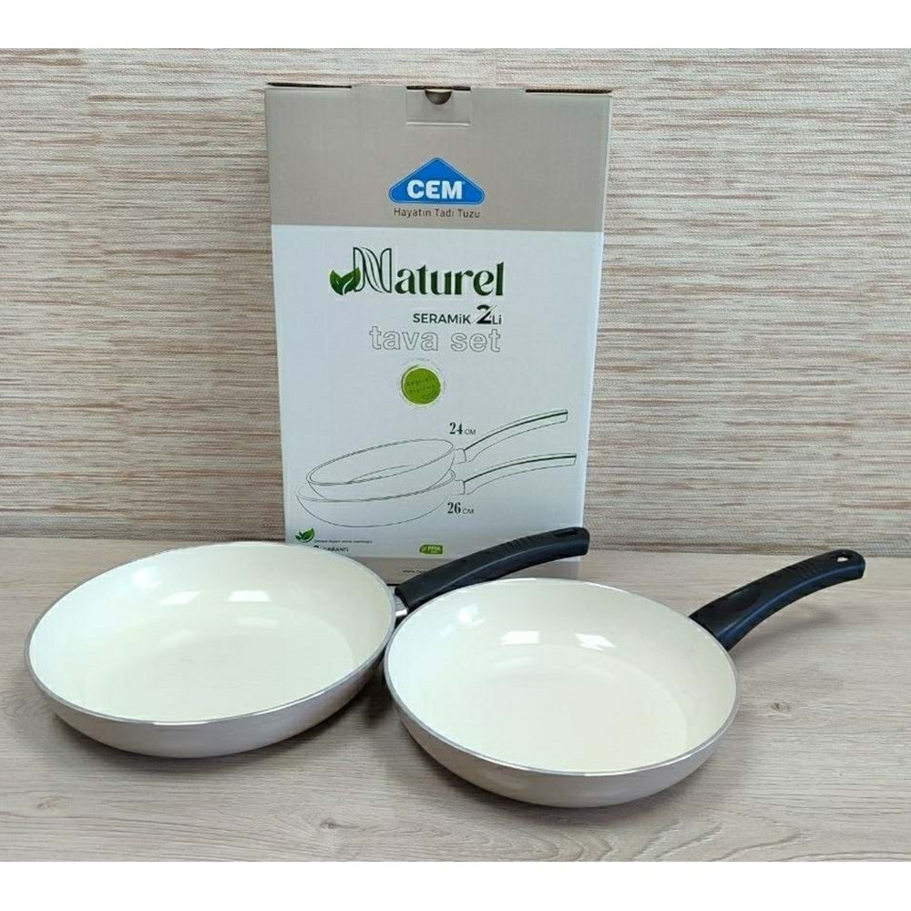 CEM NATUREL 2'Lİ TAVA SET (24+26 CM) *6*