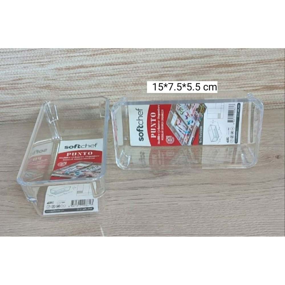 SOFTCHEFF 00861 PUNTO MODÜLER ÇEKMECE 15X7,5X5,5CM *24*