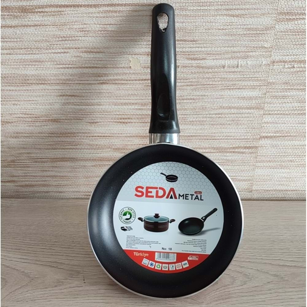 SEDA METAL 18 CM TEFLON TEK KULP TAVA