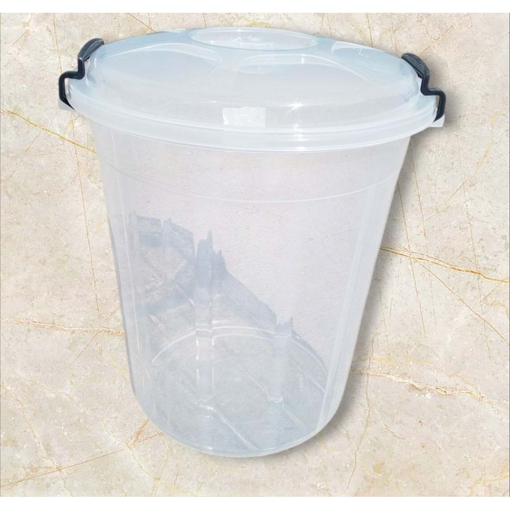 EVPLAS 109 35 LT KİLİTLİ ŞEFFAF ERZAK KOVASI