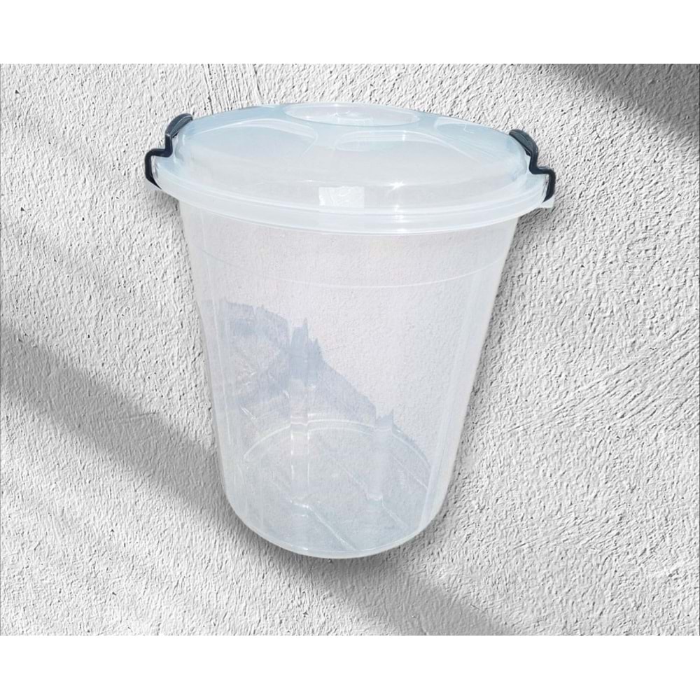 EVPLAS 110 50 LT KİLİTLİ ŞEFFAF ERZAK KOVASI