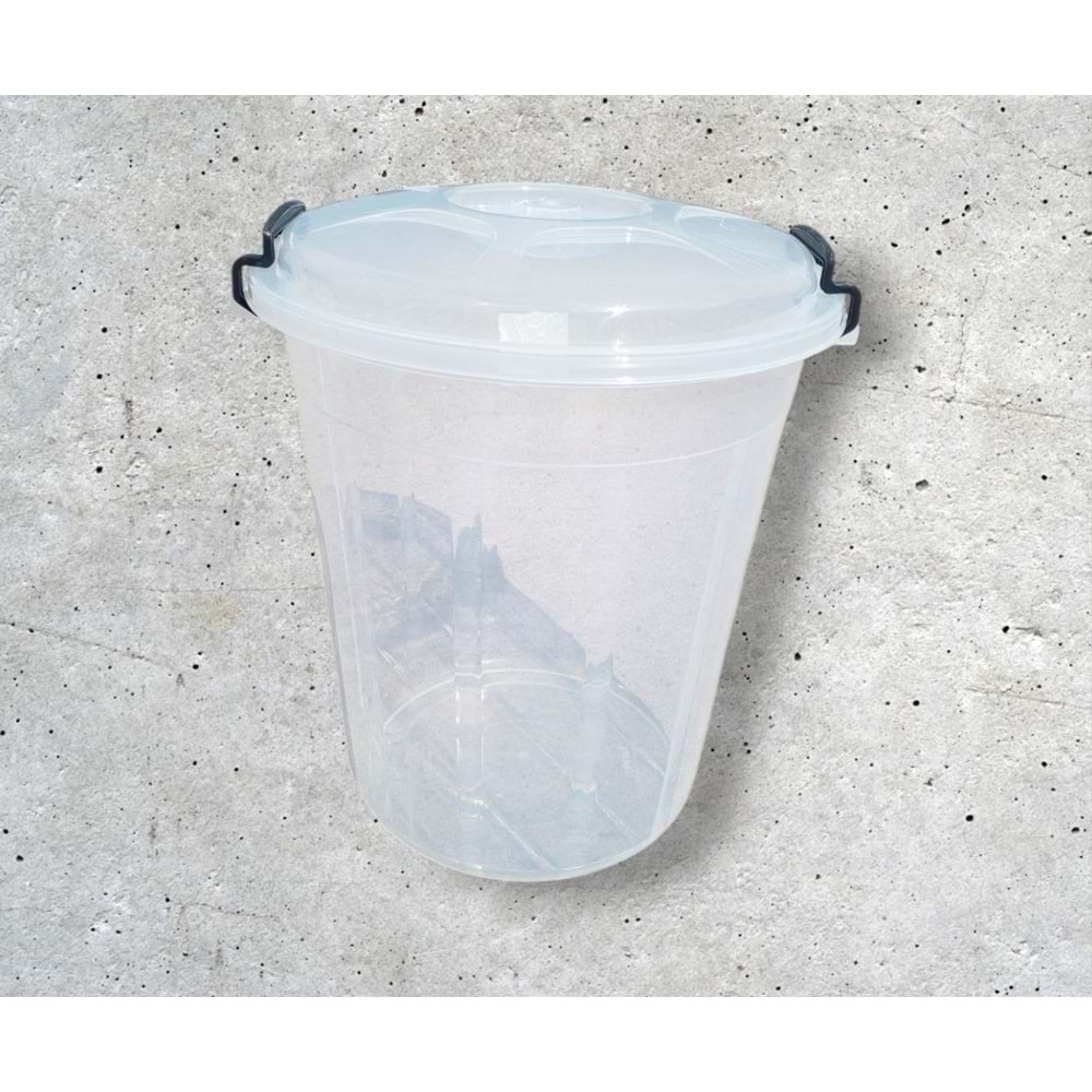 EVPLAS 111 70 LT KİLİTLİ ŞEFFAF ERZAK KOVASI