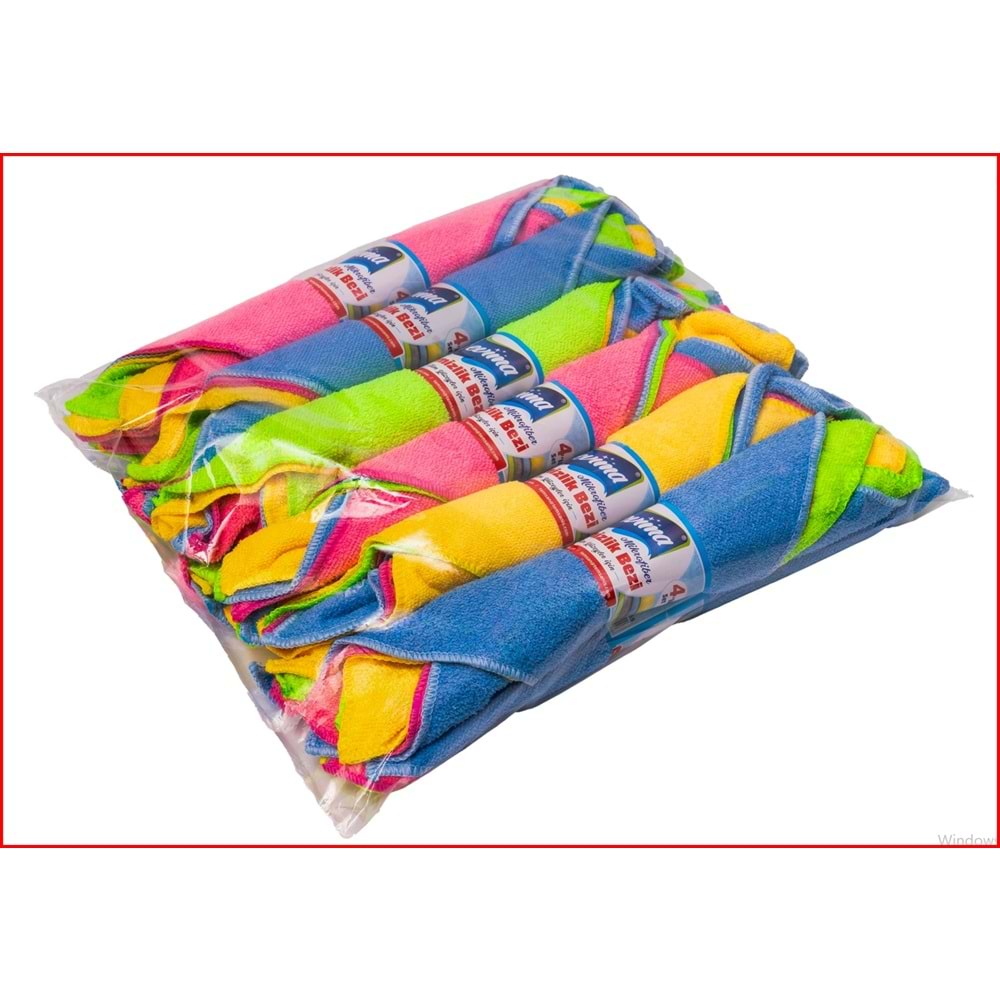TEMSAN TM-465 MİKROFİBER BEZ 4'LÜ 30X30(OVERLOKLU) EVİMA *12*240