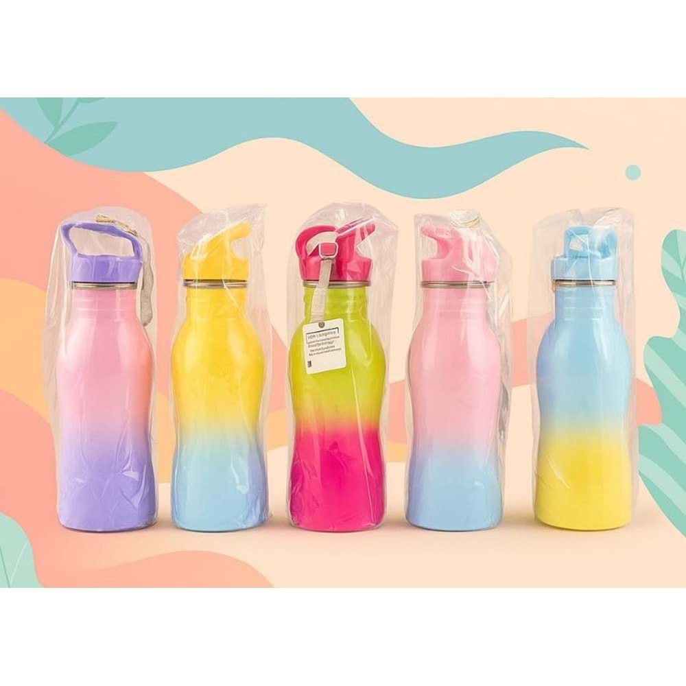 LALE İTHALAT 8R RENKLİ METAL MATARA *72*