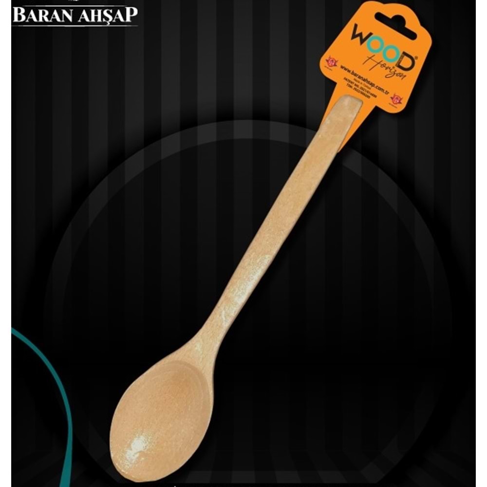 BARAN AHŞAP 3726 WH 27 CM LÜX CİLALI YEMEK KAŞIK *120*