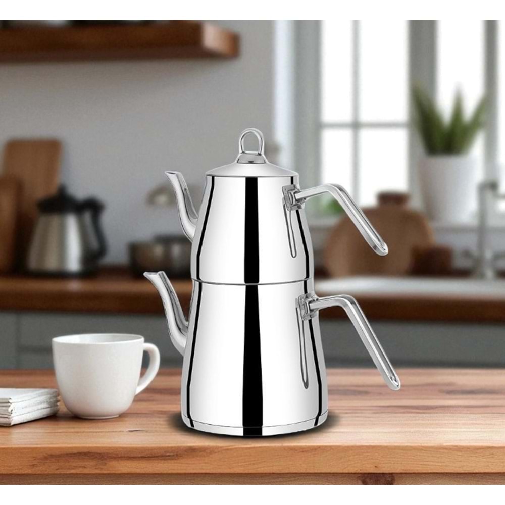 TOGO 5602 PRAMİT AİLE ÇAYDANLIK (ÇYD-2,75 LT/ DEM-1,50) *8*