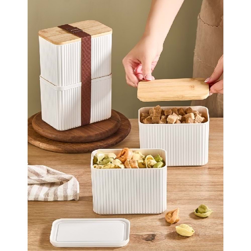 URVE 3510 ZEBRA BAMBU KAPAKLI 2 Lİ SAKLAMA *24*