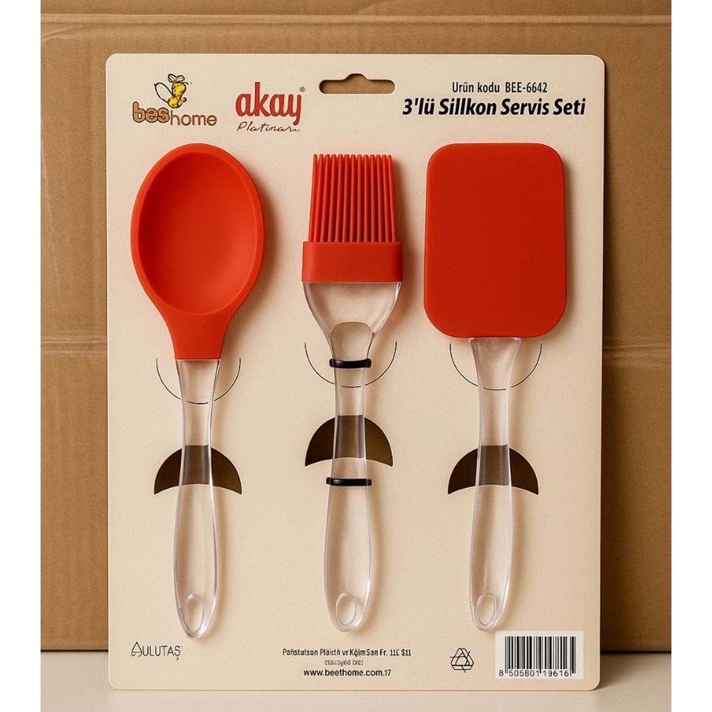 AKAY BEE 6442 3LÜ SİLİKON SERVİS SET *36*