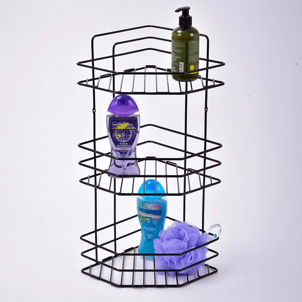 ECE METAL 40687 PLASTİK KAPLAMA 3 RAFLI KÖŞELİK *8*