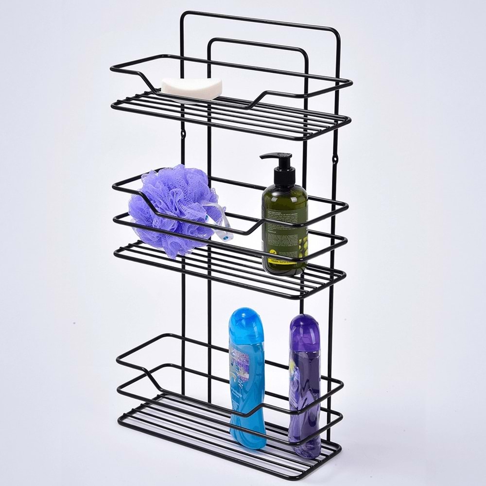 ECE METAL 40717 PLASTİK KAPLAMA 3 RAFLI ŞAMPUANLIK *8*