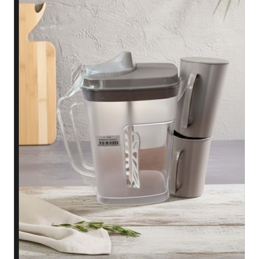 FURKAN PLASTİK F202 BARDAKLI MİKSER SÜRAHİ *12*