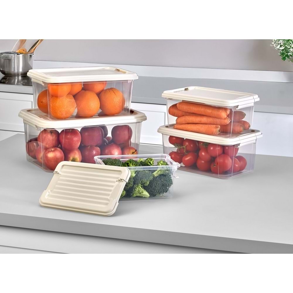 MOİ PLASTİK 1015 MİX 10 LT DİKDÖRTGEN SAKLAMA KABI *36*