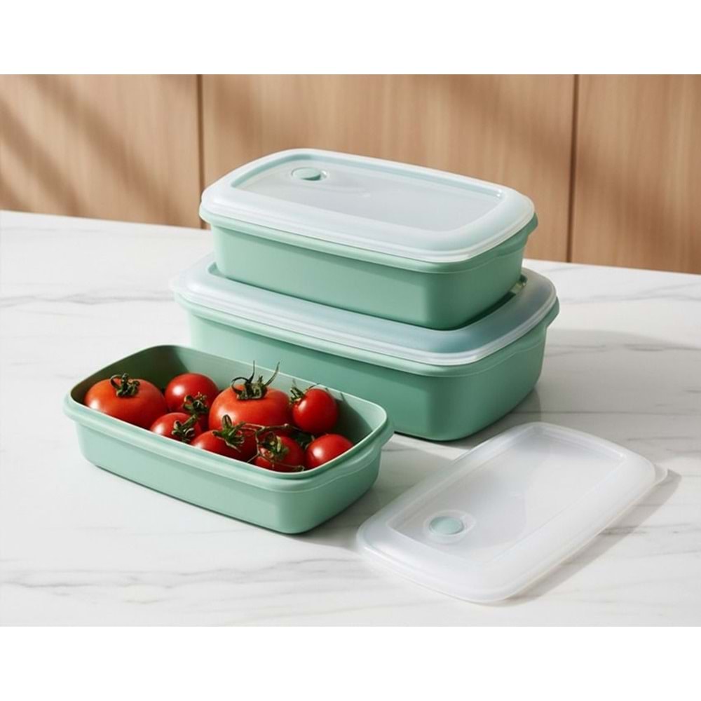 MOİ PLASTİK 1028 (M117) DİKDÖRTGEN MİKRODALGA 3 LÜ SET *24*