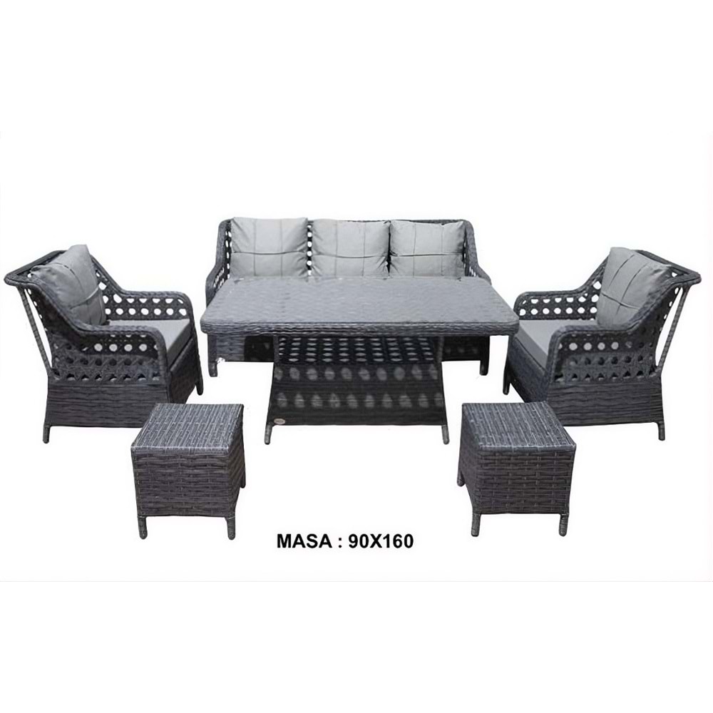 SAĞLAM 0035 GRAND 3LÜ OTURMA GRUBU PUFLU