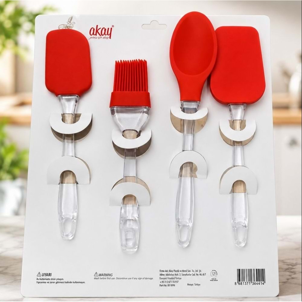 AKAY BEE 6441 4LÜ SİLİKON SERVİS SET *36