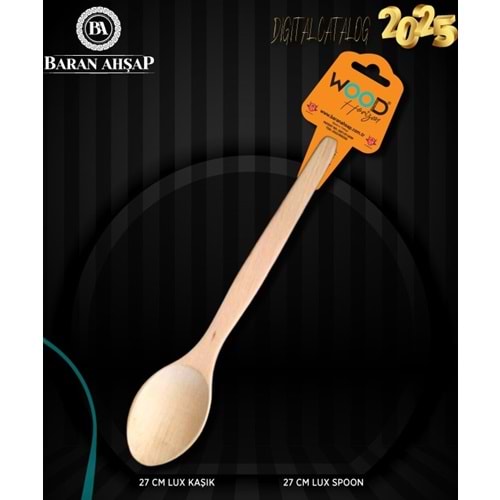 BARAN AHŞAP 3725 27 CM LÜX YEMEK KAŞIĞI *120*