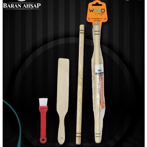 BARAN AHŞAP 3757 3 LÜ OKLAVA SET *100*