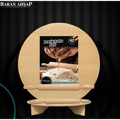 BARAN AHŞAP 3774 42 CM PRATİK SOFRA SETİ *10*