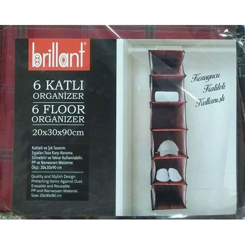 BRİLLANT 82107 6 KATLI ORGANİZER 20*30*90 *12*