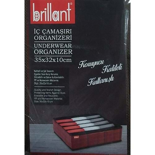 BRİLLANT 82116 ÇORAP-İÇ ÇAMAŞIRI ORGANİZERİ 35*32*10 *12*