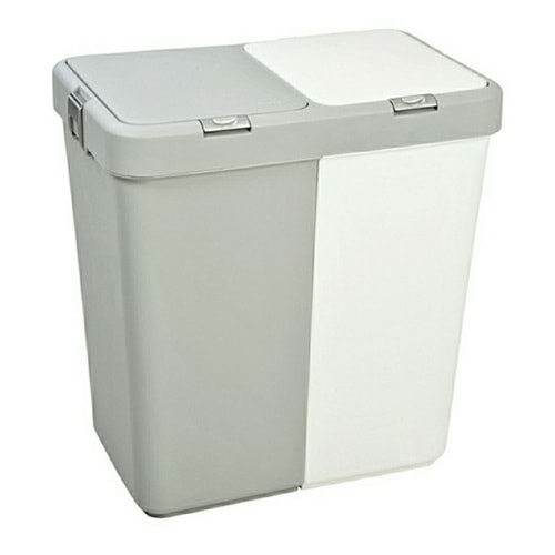 ALPA MT-09 MOTEK DUO BASKET ÇAMAŞIR SEPETİ GRİ BEYAZ *6*