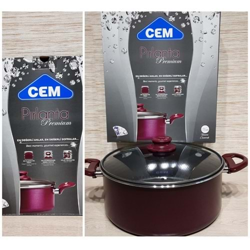 CEM PIRLANTA PREMİUM DERİN TENCERE 28 CM *6*