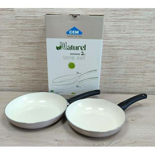 CEM NATUREL 2'Lİ TAVA SET (24+26 CM) *6*