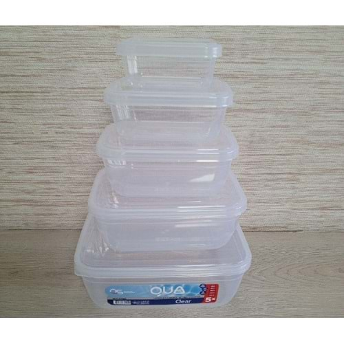 QS PLASTİK QS104 QUA CLEAR DİKD. 5 Lİ SET (0,4/0,8/1,4/2,3/4,0) *12