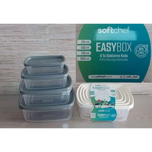 SOFTCHEFF 00659 EASY 4LÜ SAKLAMA KABI *36*