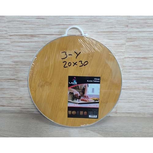 LALE İTHALAT 3Y AHŞAP YUVARLAK KESİM PANOSU *40*