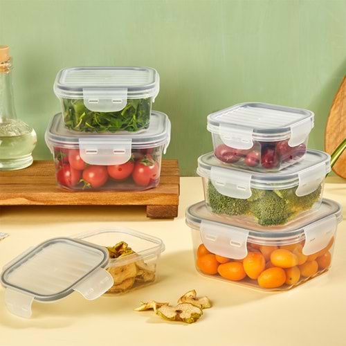 QLÜX L00860-2 QUICK SIZDIRMAZ SAKLAMA KABI SET ŞEFFAF *18*