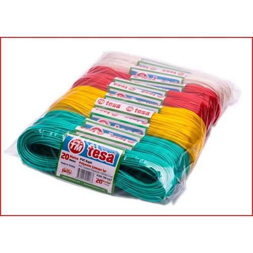 TEMSAN TM-417 20 MT PVC KAPLI POLYESTER ÇAMAŞIR İPİ (12'Lİ) *10*