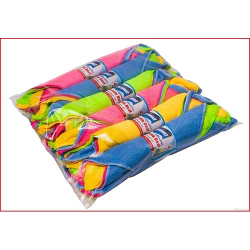 TEMSAN TM-465 MİKROFİBER BEZ 4'LÜ 30X30(OVERLOKLU) EVİMA *12*240