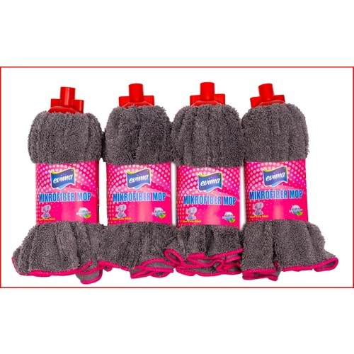 TEMSAN TM-072(665) MİKROFİBER LÜX GRİ MOP *60*