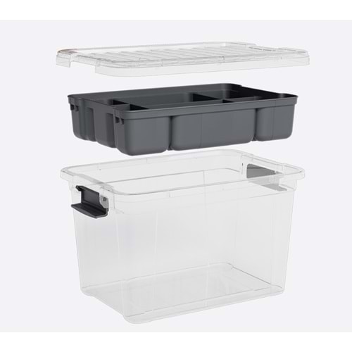 DÜNYA PLASTİK 33223 8.25 LT LOCK&KEEP ORGANİZER BOX *6*
