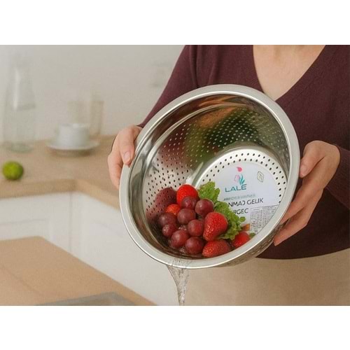 LALE İTHALAT 34H 28 CM METAL KULPSUZ SÜZGEÇ *140*