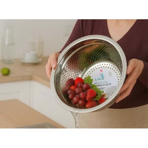 LALE İTHALAT 34I 30 CM METAL KULPSUZ SÜZGEÇ *120*