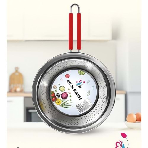 LALE İTHALAT 34T 24 CM RENKLİ SAPLI METAL SÜZGEÇ *60*