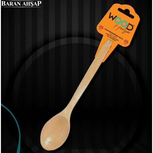 BARAN AHŞAP 3724 WH 23 CM CİLALI KAŞIK *150*