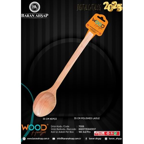 BARAN AHŞAP 3741 WH AHŞAP VERNİKLİ KEPÇE *80*