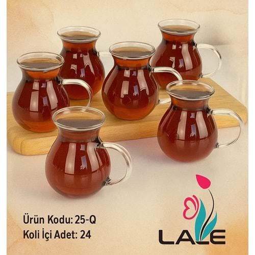 LALE İTHALAT 25Q 6 LI SADE KEYFİ ALA BARDAK *24*