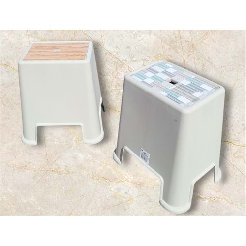 ÇERİSAN 828 EKO BYK DESENLİ KAYMAZ BANYO TABURESİ