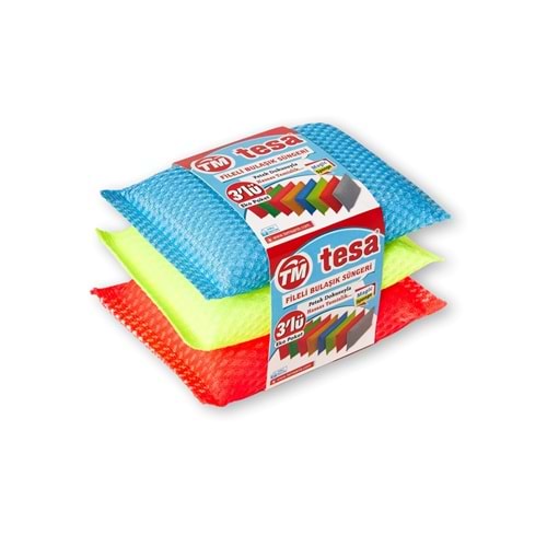 TEMSAN TM-460 FİLELİ BULAŞIK SÜNGERİ 3 LÜ TESA *120*