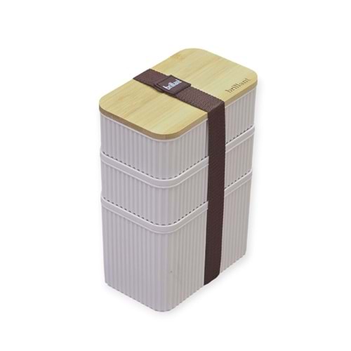 URVE 3509 ZEBRA BAMBU KAPAKLI 3 LÜ SAKLAMA *24*