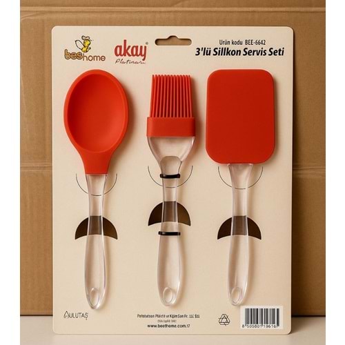 AKAY BEE 6442 3LÜ SİLİKON SERVİS SET *36*