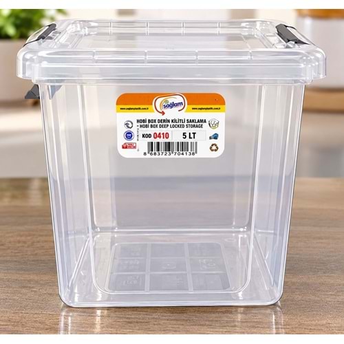 SAĞLAM 0410 HOBİ BOX DERİN KİLİTLİ SAKLAMA 5 LT *24*