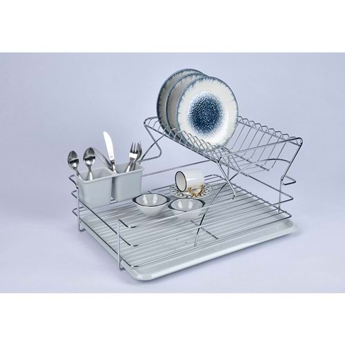 ECE METAL 40205 KROM KAPLAMA LÜX İKİ KATLI TABAKLIK *4*