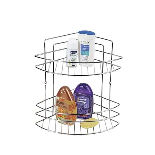 ECE METAL 40106 KROM KAPLAMA 4 MM 2 RAFLI KÖŞELİK *8*